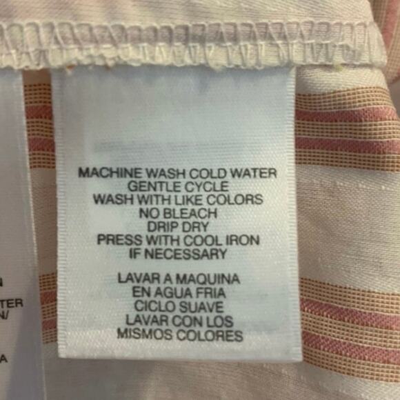 Jones New York Womens L Button Down Long-sleeved V-neck peplum Blouse Top NWT - Picture 10 of 10